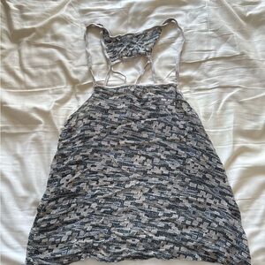 Stylish Gray Patterned Women's Top